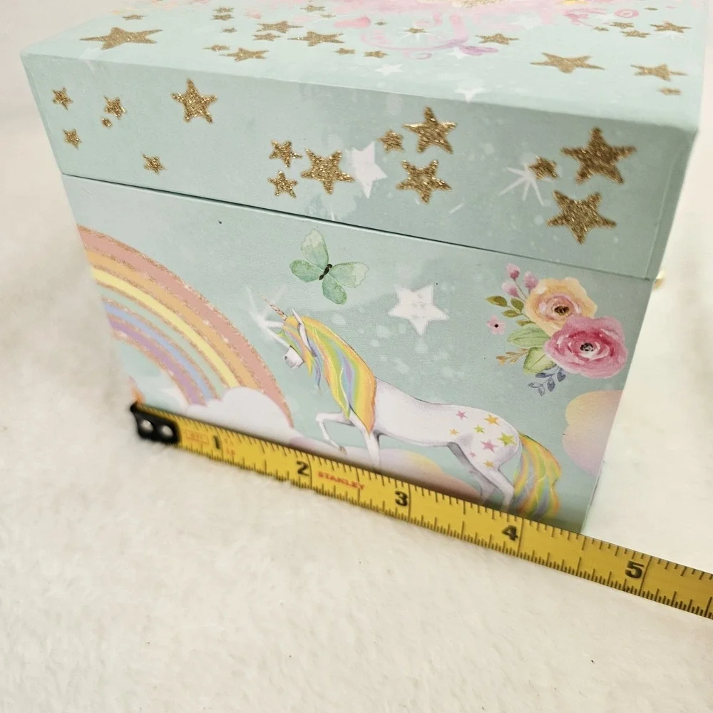 Rainbow Unicorn Music Jewelry Box Plays 